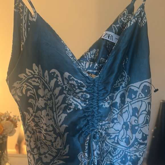 paisley mini dress teal - Picture 3 of 5